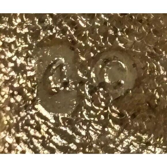 A. C. Signed Blue Clear Crystal Square Gold tone Clip on Earrings vintage 1980s - Picture 3 of 11